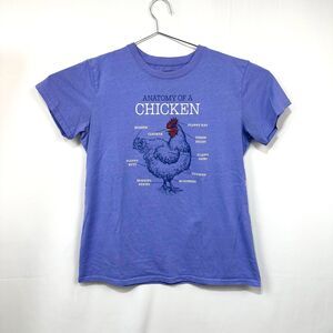 Lost Creek Outfitters Chicken Lady Funny Sill Anatomy of a Chicken Shirt XXL